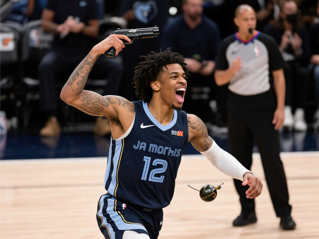 莫兰特武器风波再起：从举枪受罚到扔手雷挑衅NBA？