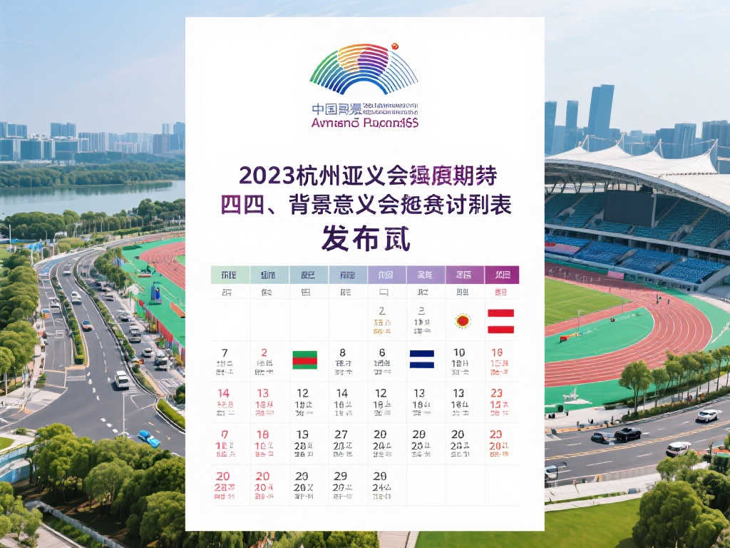 2023杭州亚运会赛事日程正式发布